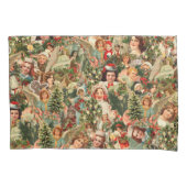 ビンテージクリスマスピローケース 枕カバー (正面)