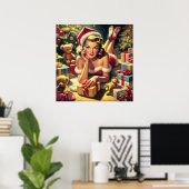 ビンテージクリスマスピンアップ ポスター