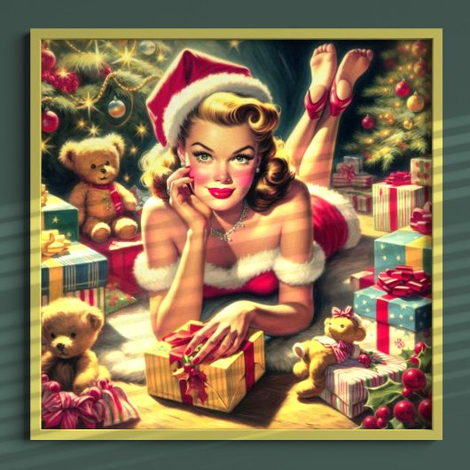 ビンテージクリスマスピンアップ ポスター