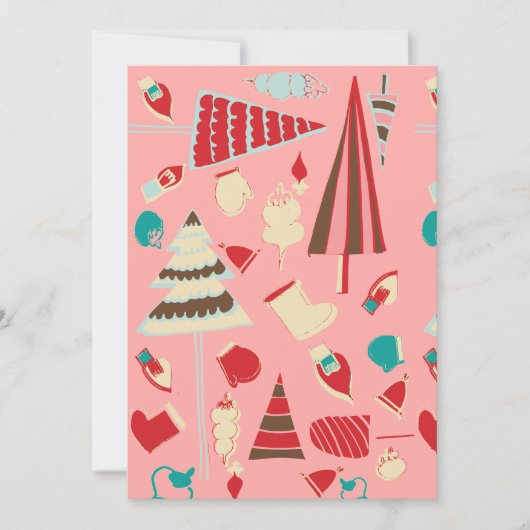 ビンテージクリスマスピンク シーズンカード (正面)