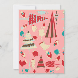 ビンテージクリスマスピンク シーズンカード