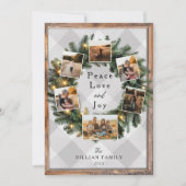 ビンテージクリスマスフォトカードホリデーテンプレート シーズンカード (正面)