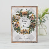 ビンテージクリスマスフォトカードホリデーテンプレート シーズンカード (スタンド正面)