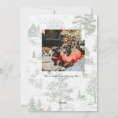 ビンテージクリスマスフォトカードホリデーテンプレート シーズンカード (裏面)