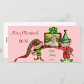 ビンテージクリスマスフォトカード シーズンカード (正面/裏面)