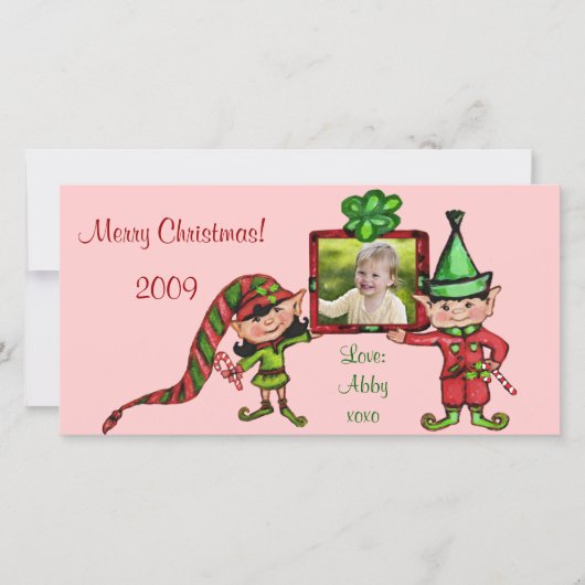 ビンテージクリスマスフォトカード シーズンカード (正面)