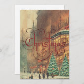 ビンテージクリスマスホリデーカード シーズンカード (正面/裏面)