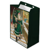 ビンテージクリスマスホリデーサンタ ミディアムペーパーバッグ (裏面アングル)