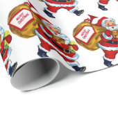 ビンテージクリスマスホリデータイルサンタパーティー ラッピングペーパー (ロールコーナー)