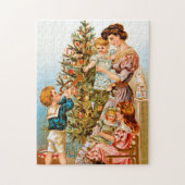 ビンテージクリスマスホリデーファミリー ジグソーパズル (縦)