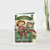 ビンテージクリスマスホリデーペットカード カード (正面)