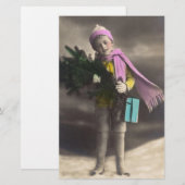 ビンテージクリスマスボーイ 便箋 (正面/裏面)