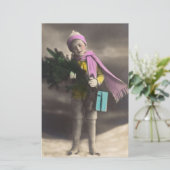 ビンテージクリスマスボーイ 便箋 (スタンド正面)