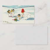 ビンテージクリスマスポストカード エンクロージャーカード (正面/裏面)