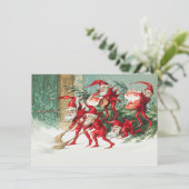 ビンテージクリスマスポストカード エンクロージャーカード (スタンド正面)