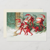 ビンテージクリスマスポストカード エンクロージャーカード (正面/裏面)