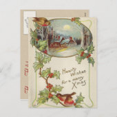 ビンテージクリスマスポストカード シーズンポストカード (正面/裏面)