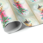 ビンテージクリスマスランプパターンパーティーラップ ラッピングペーパー (ロールコーナー)