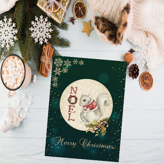 ビンテージクリスマスリス、雪の結晶 シーズンカード