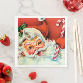 ビンテージクリスマスレトロサンタパーティーナプキン (インサイチュ)
