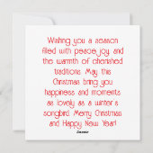 ビンテージクリスマスロビン切手 シーズンカード (裏面)