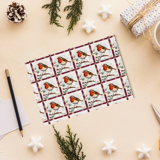 ビンテージクリスマスロビン切手 薄葉紙