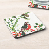 ビンテージクリスマスロビン コースター (左側)