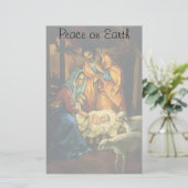 ビンテージクリスマス出生、マンガーのベビーイエス (スタンド正面)