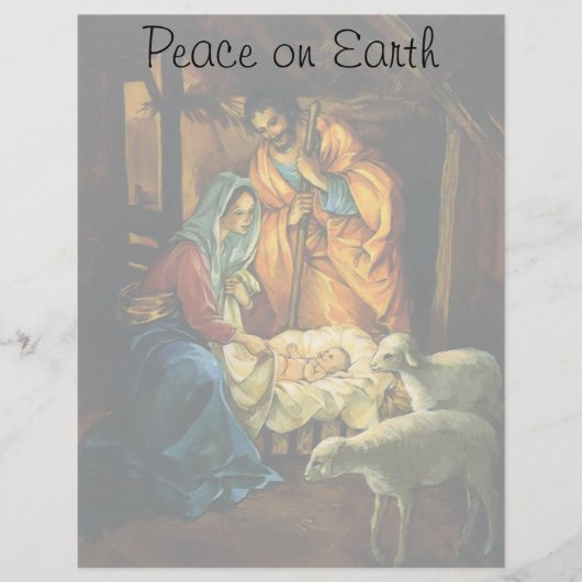 ビンテージクリスマス出生、マンガーのベビーイエス (正面)