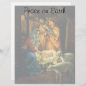 ビンテージクリスマス出生、マンガーのベビーイエス (正面/裏面)