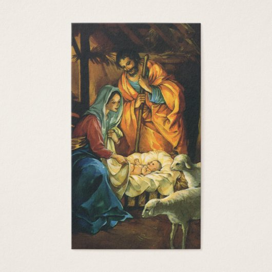 ビンテージクリスマス出生、マンガーのベビーイエス (正面)