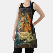 ビンテージクリスマス出生、マンガーのベビーイエス エプロン (インサイチュ)