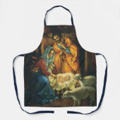 ビンテージクリスマス出生、マンガーのベビーイエス エプロン (正面)