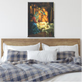 ビンテージクリスマス出生、マンガーのベビーイエス キャンバスプリント (インサイチュ (寝室))