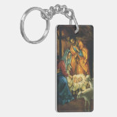 ビンテージクリスマス出生、マンガーのベビーイエス キーホルダー (正面左)