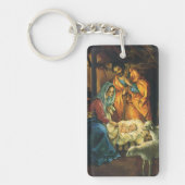 ビンテージクリスマス出生、マンガーのベビーイエス キーホルダー (正面)