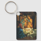 ビンテージクリスマス出生、マンガーのベビーイエス キーホルダー (正面)