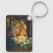 ビンテージクリスマス出生、マンガーのベビーイエス キーホルダー (裏面)