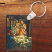 ビンテージクリスマス出生、マンガーのベビーイエス キーホルダー (裏面)