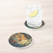 ビンテージクリスマス出生、マンガーのベビーイエス コースター (側面)