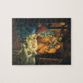 ビンテージクリスマス出生、マンガーのベビーイエス ジグソーパズル (横)