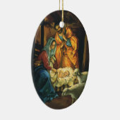 ビンテージクリスマス出生、マンガーのベビーイエス セラミックオーナメント (右)