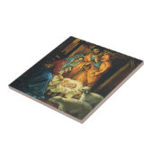 ビンテージクリスマス出生、マンガーのベビーイエス タイル (側面)