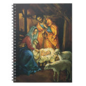 ビンテージクリスマス出生、マンガーのベビーイエス ノートブック (正面)