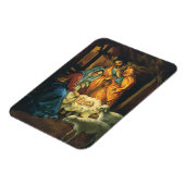 ビンテージクリスマス出生、マンガーのベビーイエス マグネット (左側)