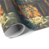 ビンテージクリスマス出生、マンガーのベビーイエス ラッピングペーパー (ロールコーナー)