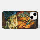 ビンテージクリスマス出生、マンガーのベビーイエス Case-Mate iPhoneケース (裏面 (横))