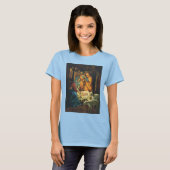 ビンテージクリスマス出生、マンガーのベビーイエス Tシャツ (正面フル)