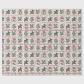 ビンテージクリスマス切手 ラッピングペーパー (フラット)