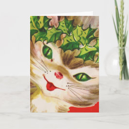 ビンテージクリスマス子猫 シーズンカード